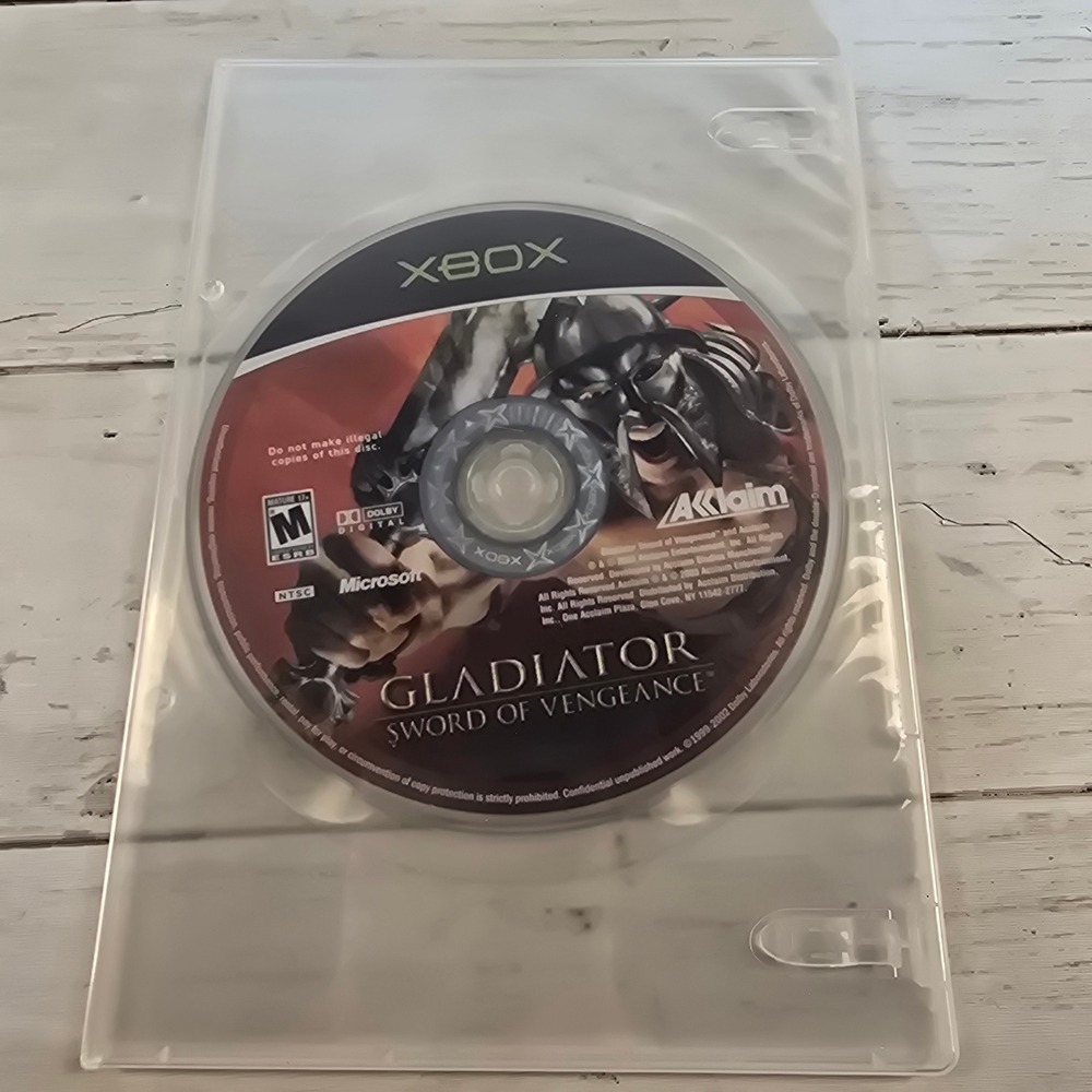 Gladiator Sword of Vengeance Microsoft Xbox Original Game Disc Only NTSC Acclaim